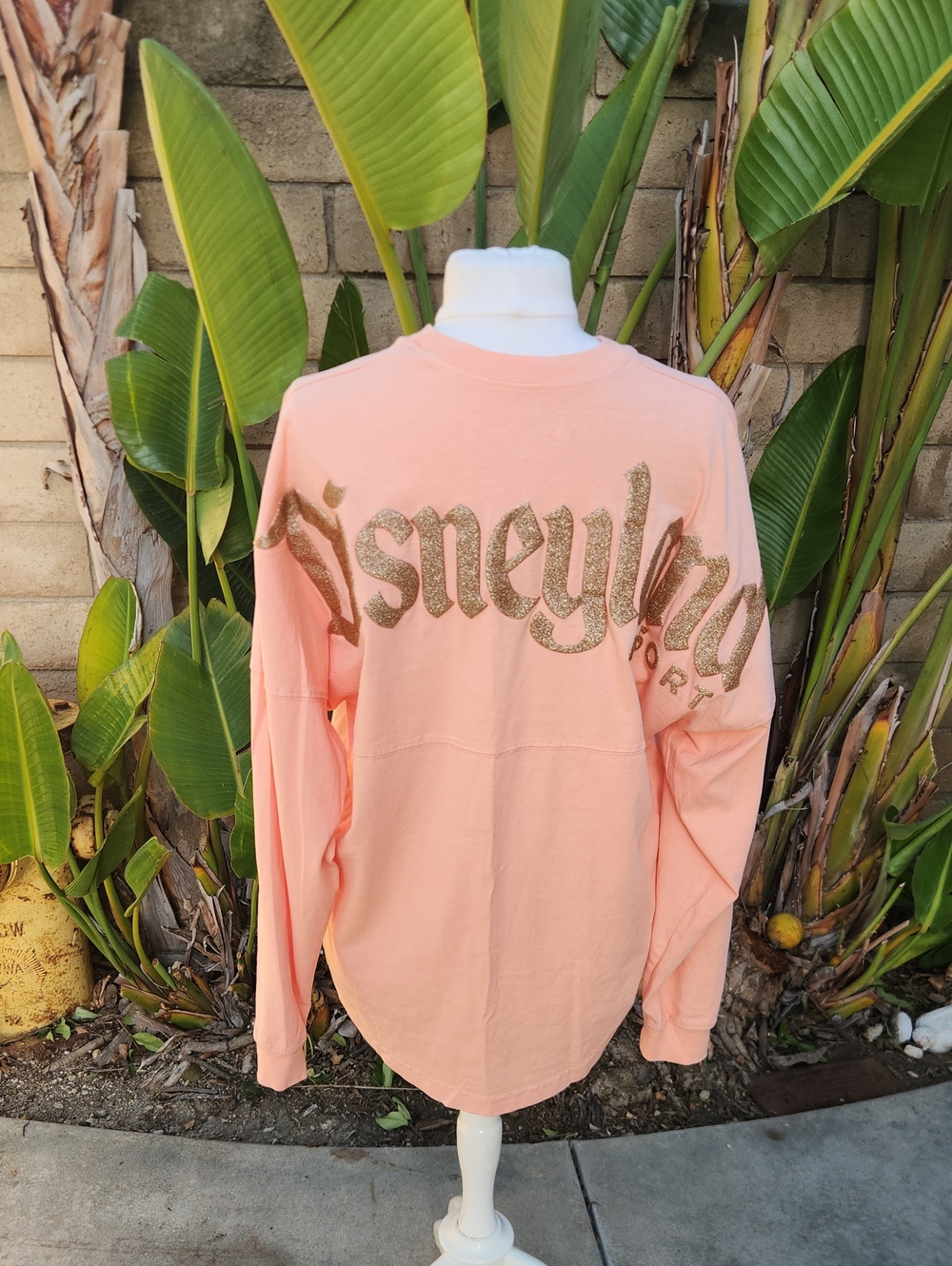 Disneyland Spirit Jersey Rose Gold Pink Glitter Oversized Size Medium